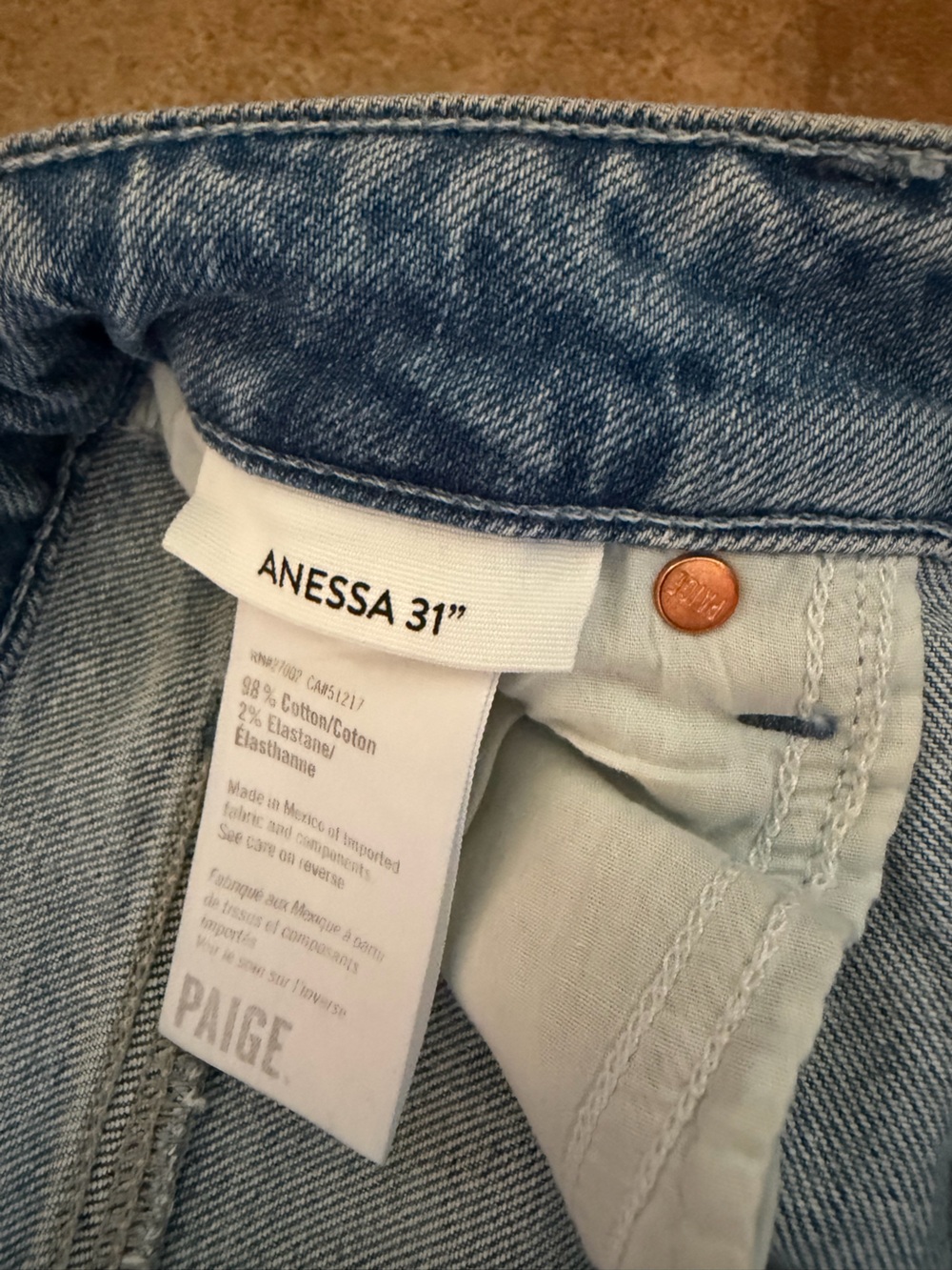 Paige Anessa 31’ Wide-Leg Jeans in Light Blue - Picture 7 of 14
